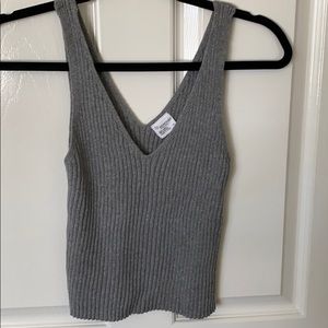 Ribbed Grey Tank Top
